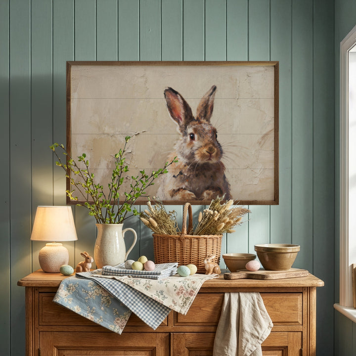 Brown Bunny Looking