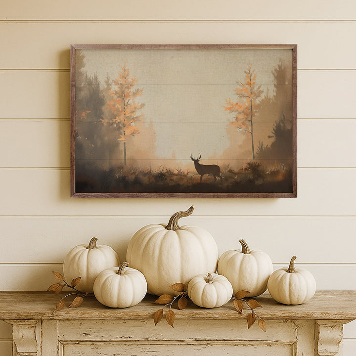 Deer In Autumn Lane