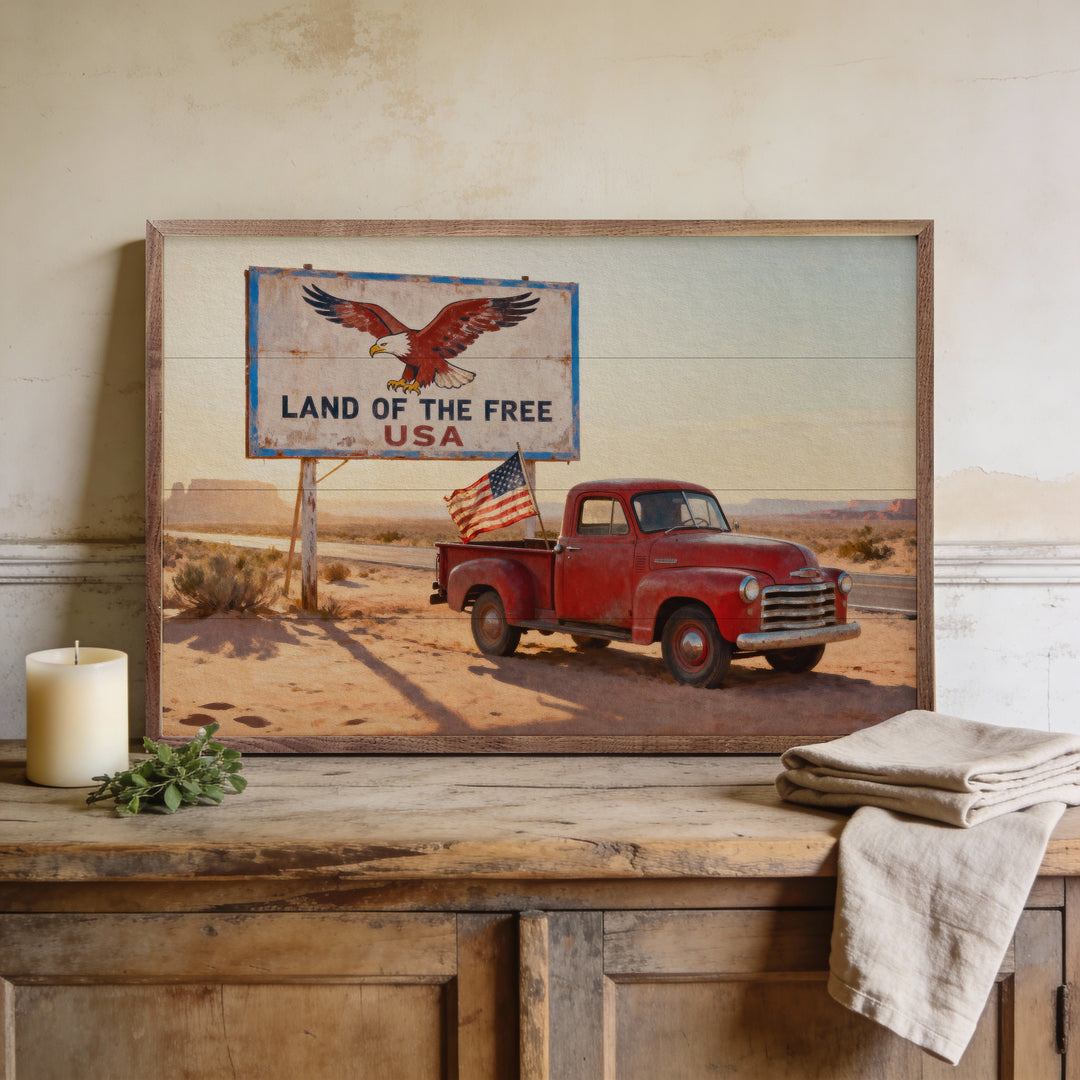 Land Of The Free Truck Print
