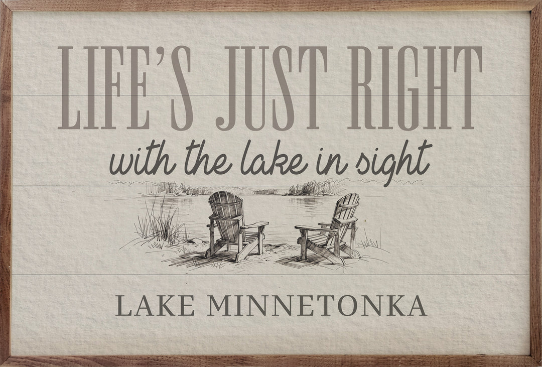 Life's Just Right Personalized Lake