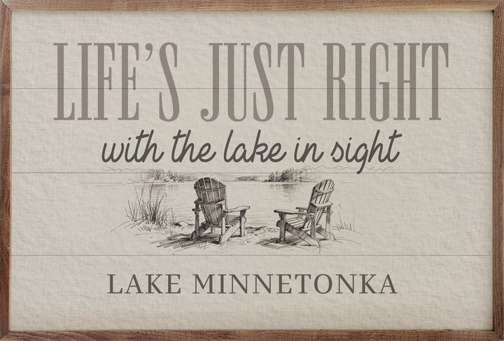 Life's Just Right Personalized Lake