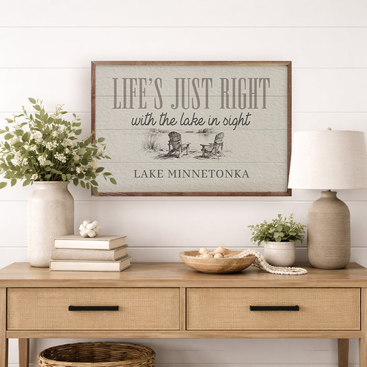 Life's Just Right Personalized Lake