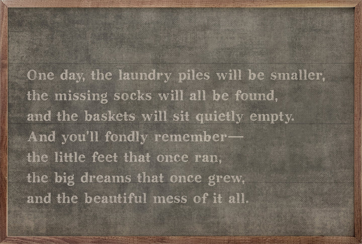 One Day The Laundry Piles