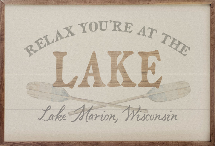 Relax You're At The Lake Oars Personalized