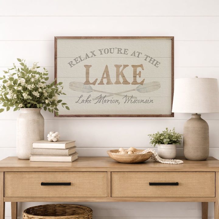 Relax You're At The Lake Oars Personalized