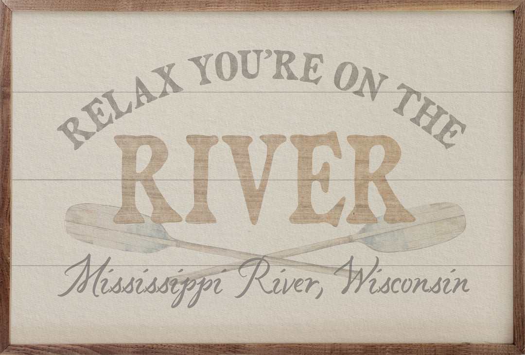 Relax You're On The River Oars Personalized