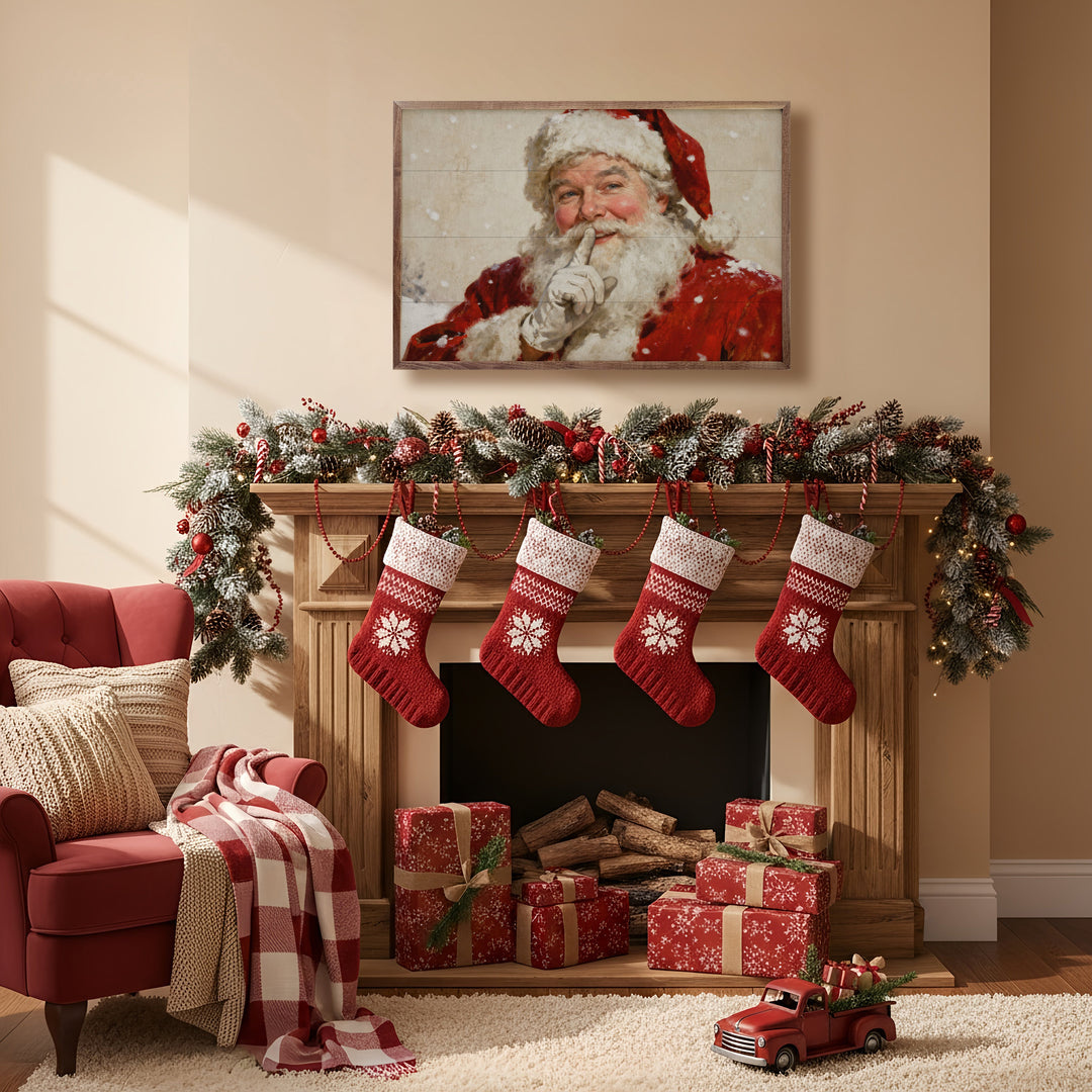Santa Portrait With Snow