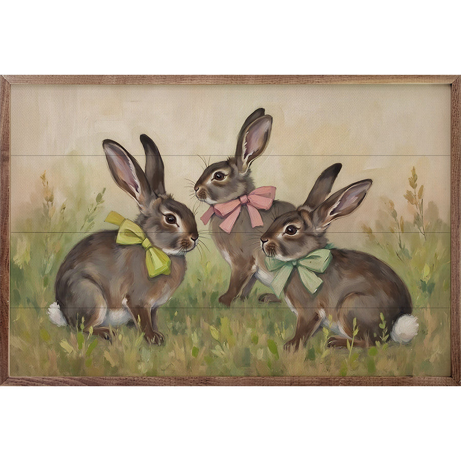 Three Bunnies With Bows