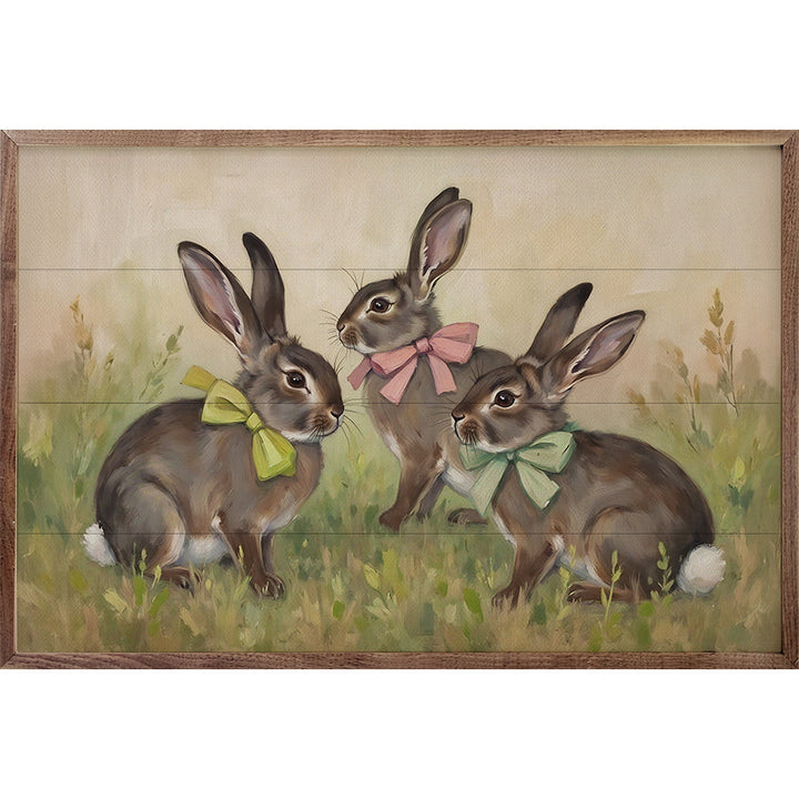 Three Bunnies With Bows