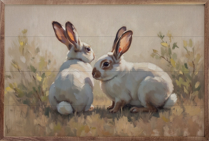 Two White Bunnies