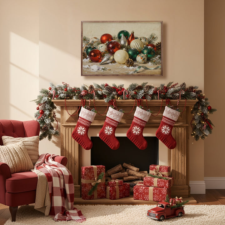 Vintage Ornaments With Pinecones