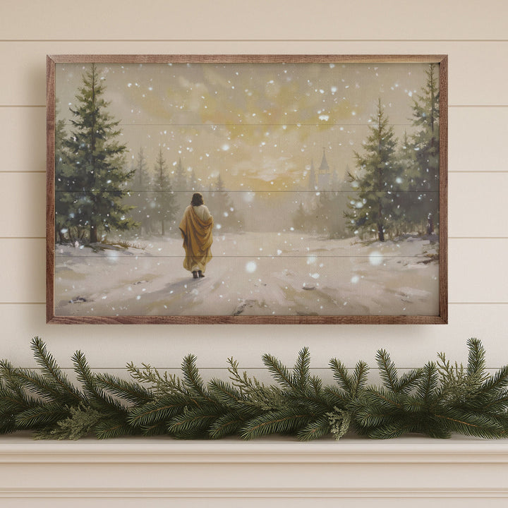 Jesus Walking In The Snow