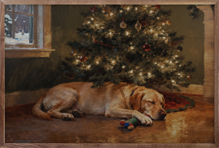 Lab Under The Christmas Tree