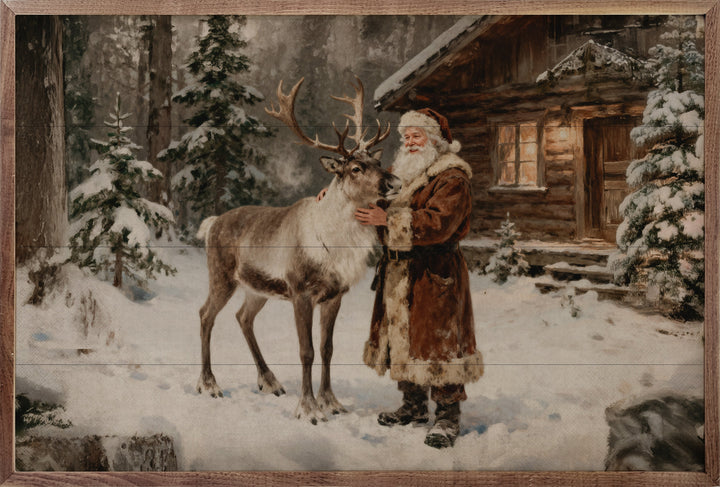Santa And His Reindeer Cabin