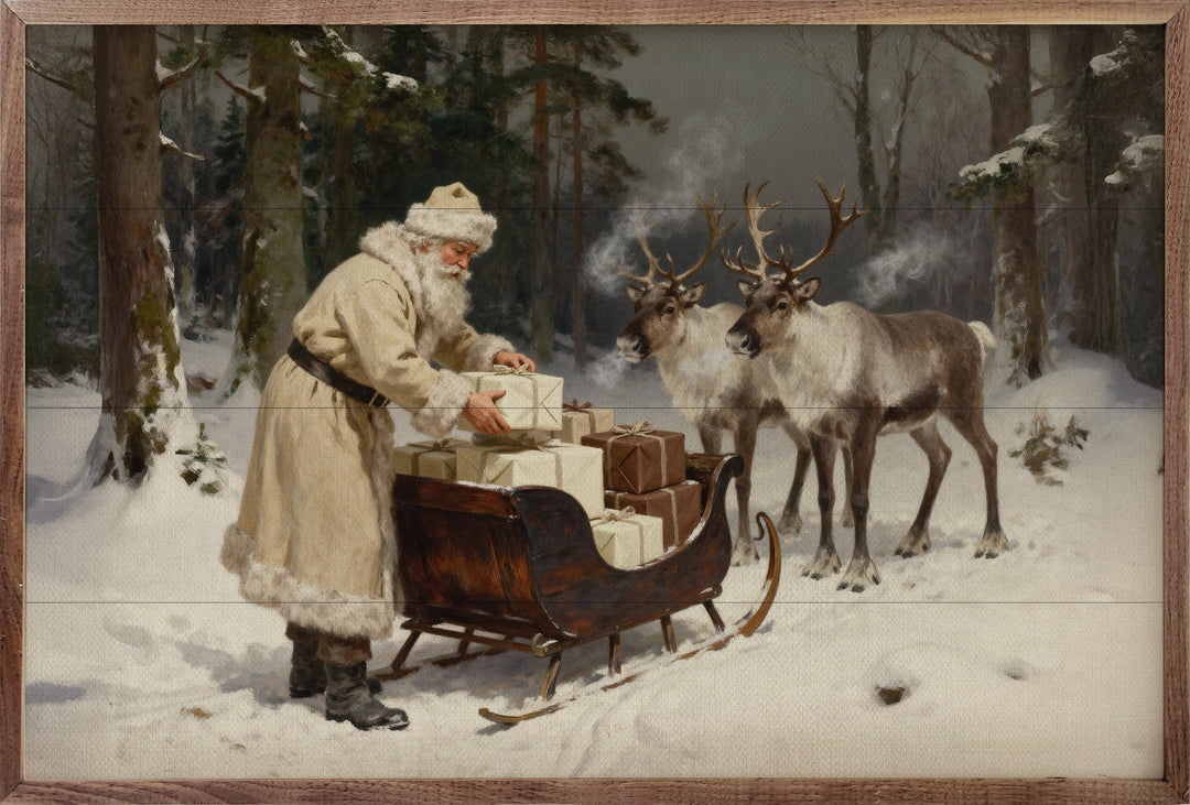 Santa And His Reindeer Sleigh
