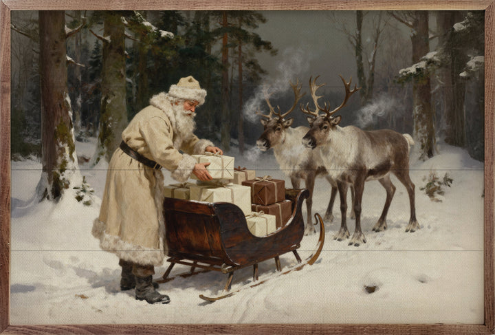 Santa And His Reindeer Sleigh