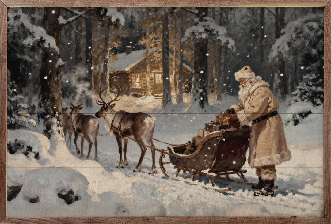 Santa And His Reindeer Sleigh Cabin