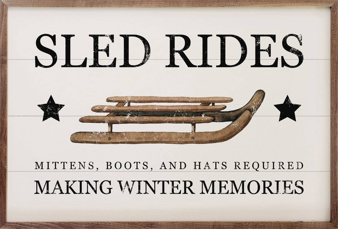 Sled Rides Making Winter Memories White