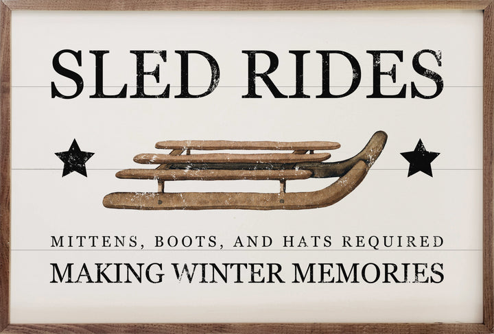 Sled Rides Making Winter Memories White