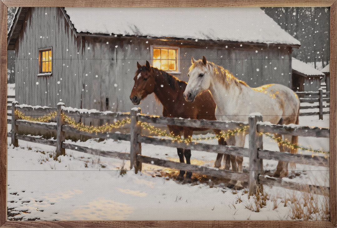 Two Horses In The Snow