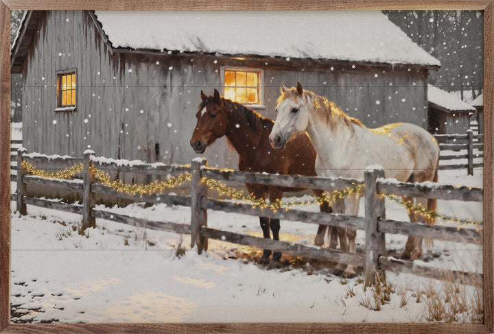 Two Horses In The Snow