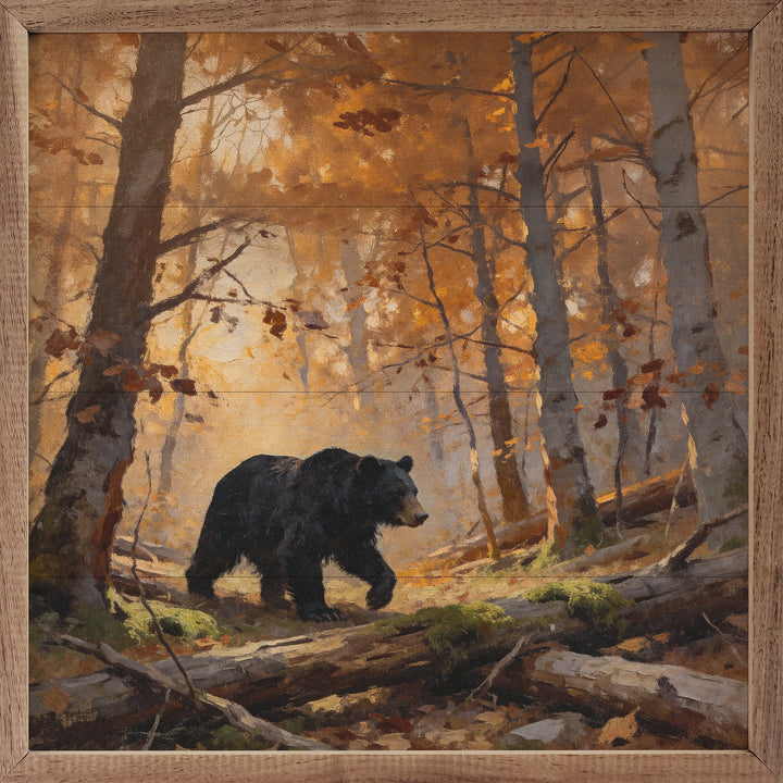Bear In The Autumn Trees