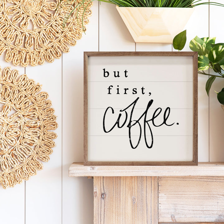 But First Coffee White