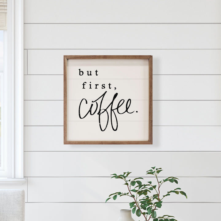 But First Coffee White
