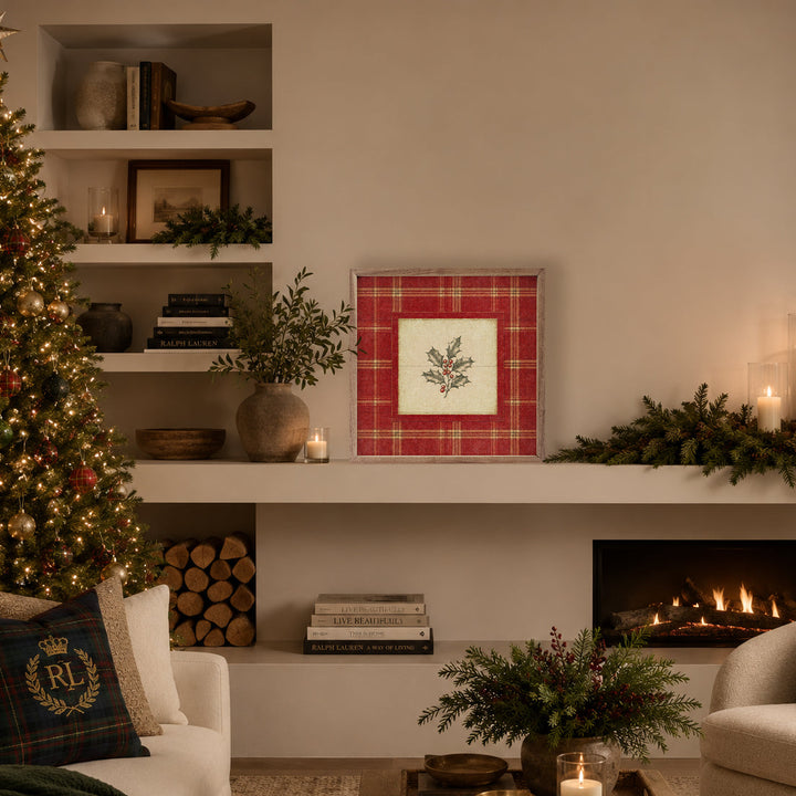 Cranberry Plaid Holly