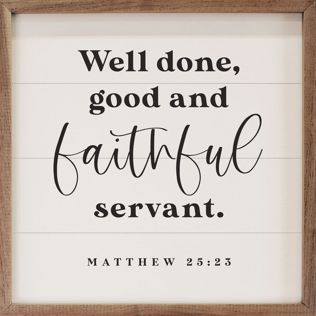 Faithful Servant Matthew 25:23 White