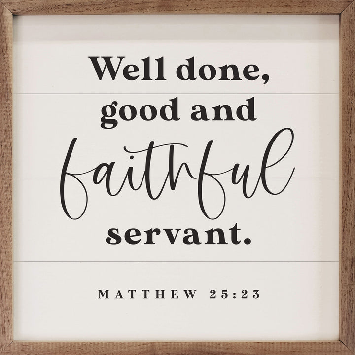 Faithful Servant Matthew 25:23 White