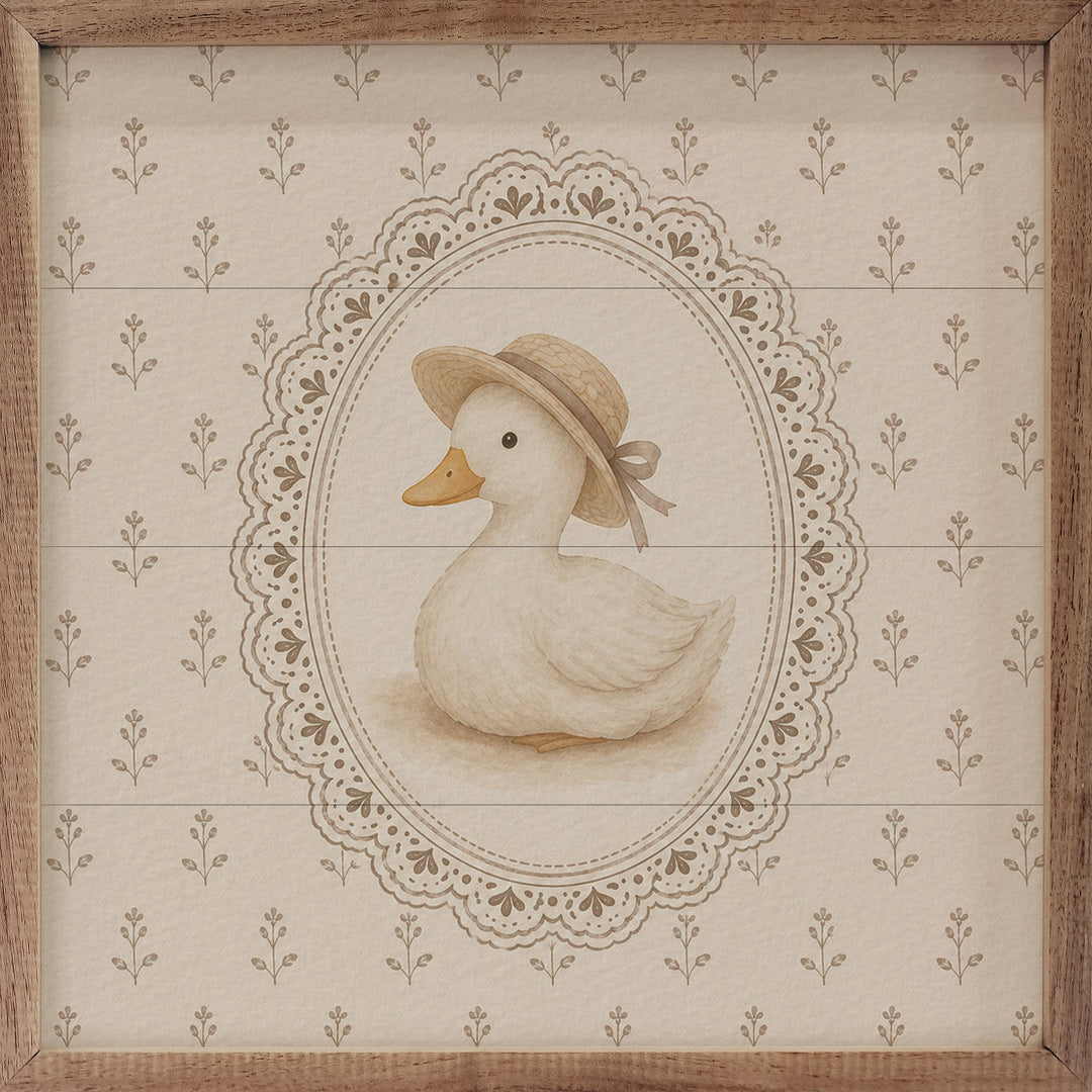 Floral Goose With Hat