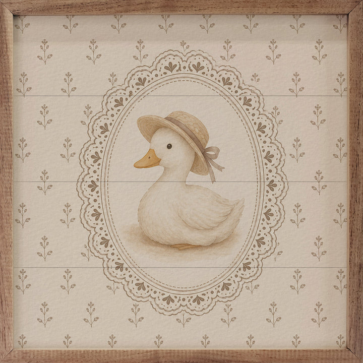 Floral Goose With Hat