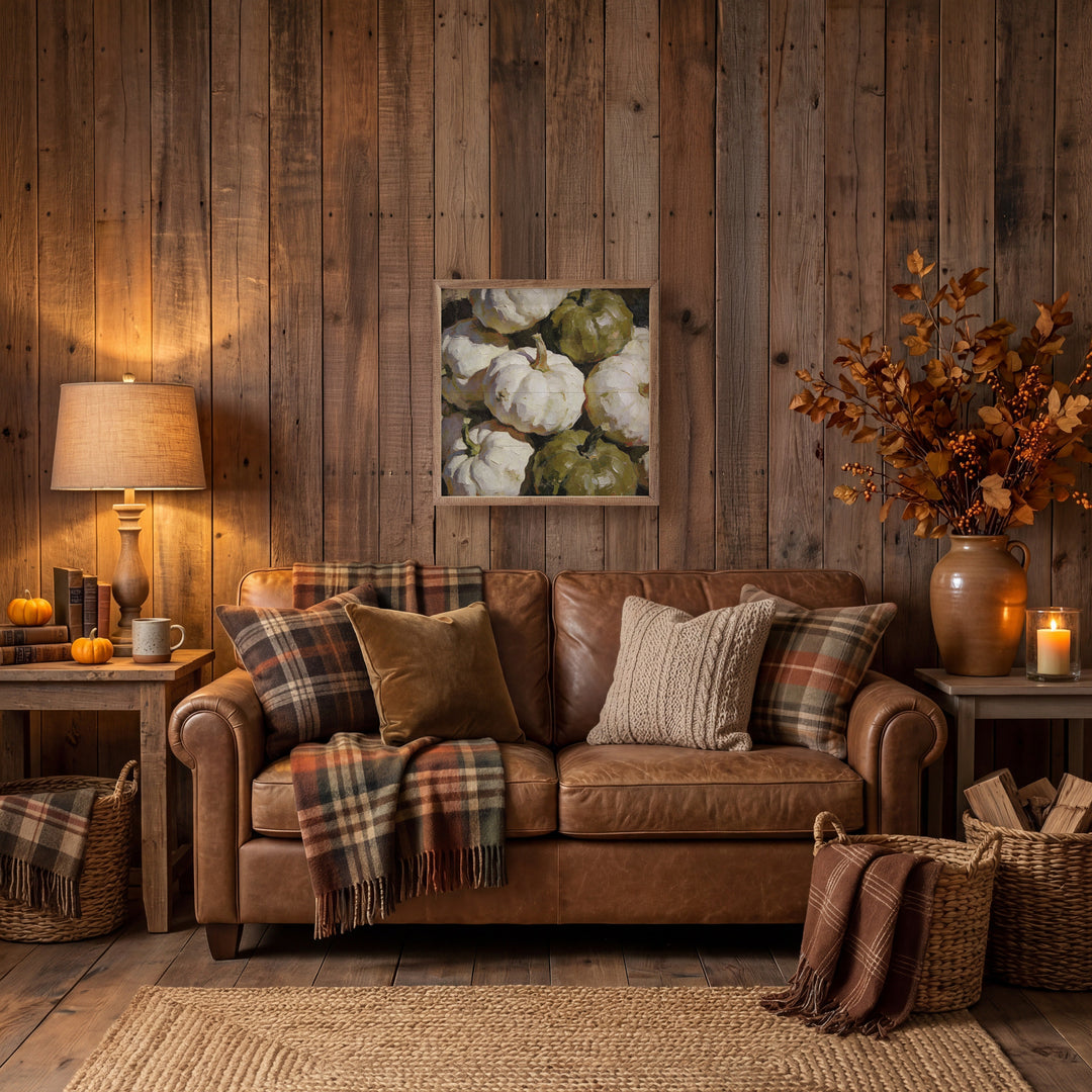 Muted Green Harvest Pumpkins