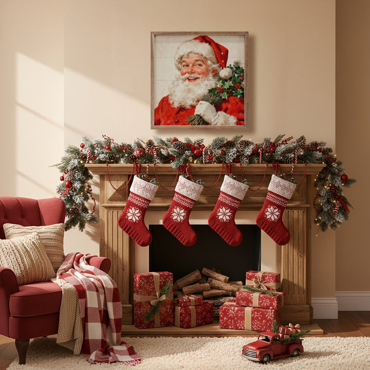 Santa Claus And Mistletoe