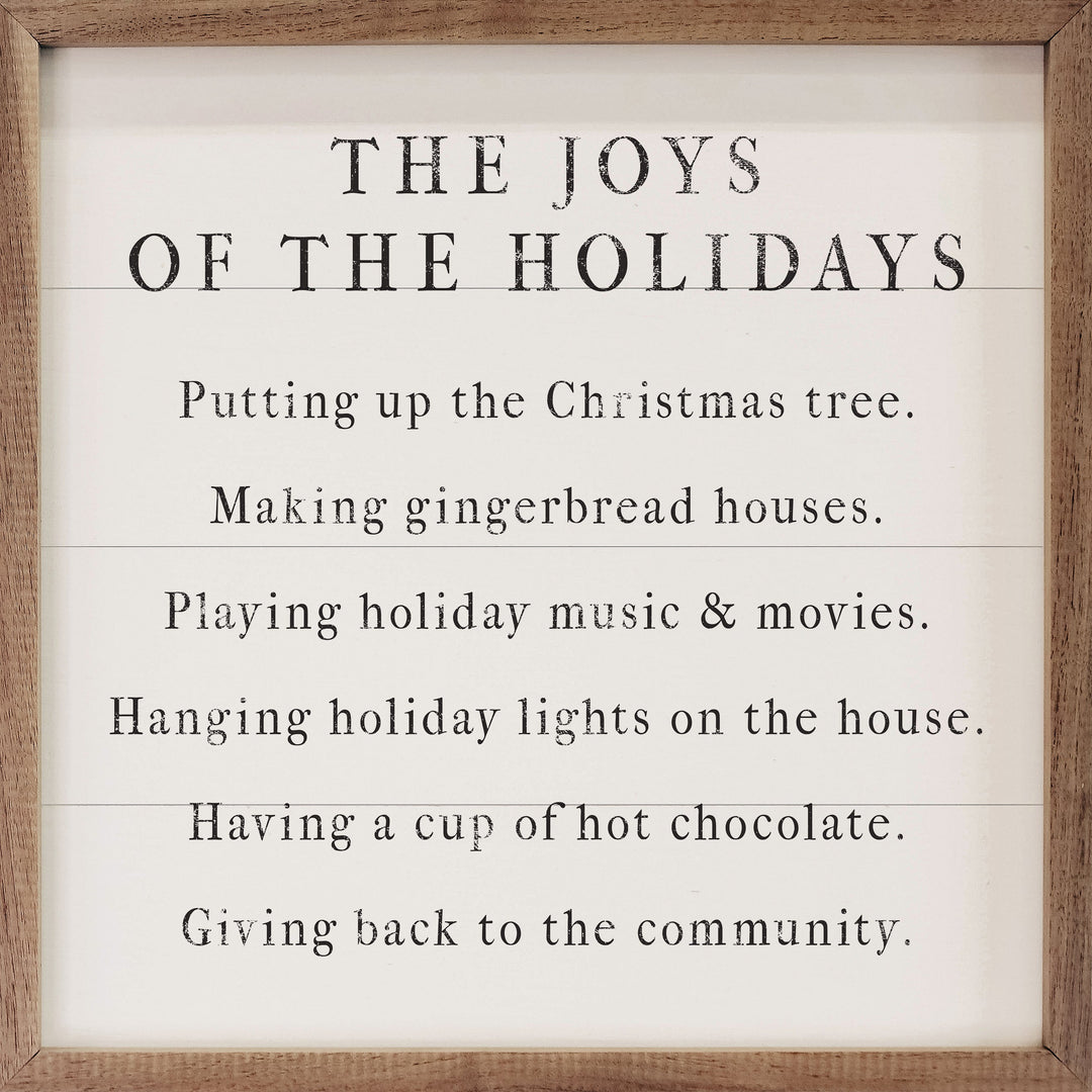The Joys Of The Holidays White