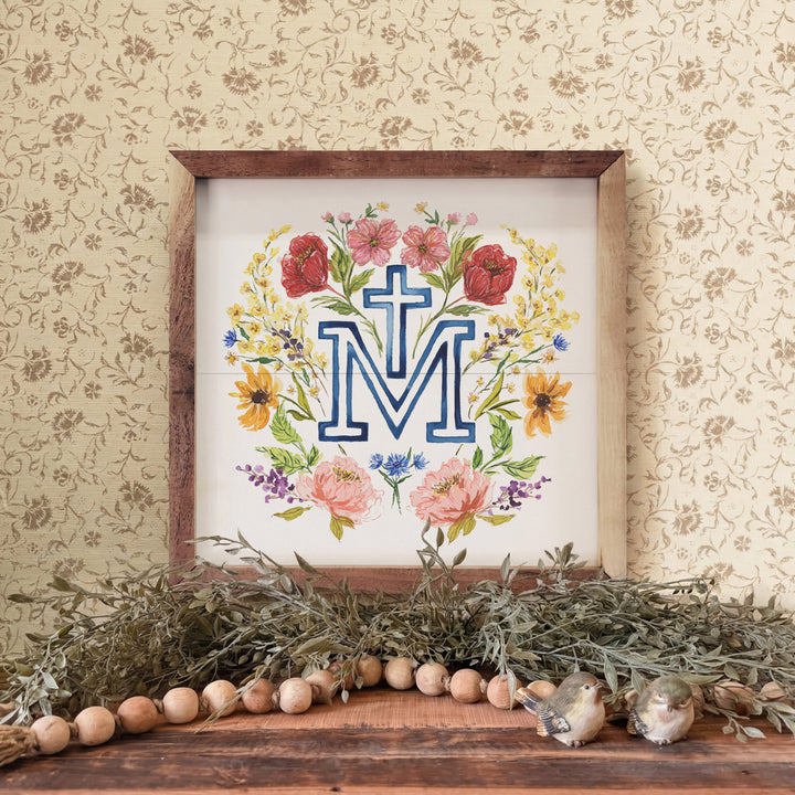 Watercolor Marian Cross