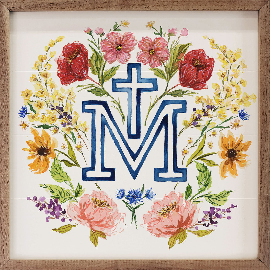 Watercolor Marian Cross