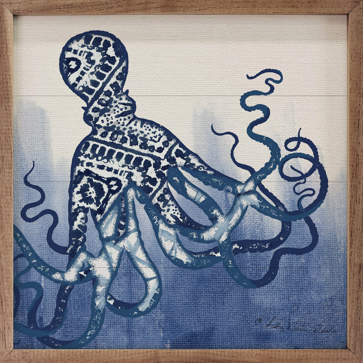 Blue Pattern 2 Octopus By Audrey Jeanne Roberts