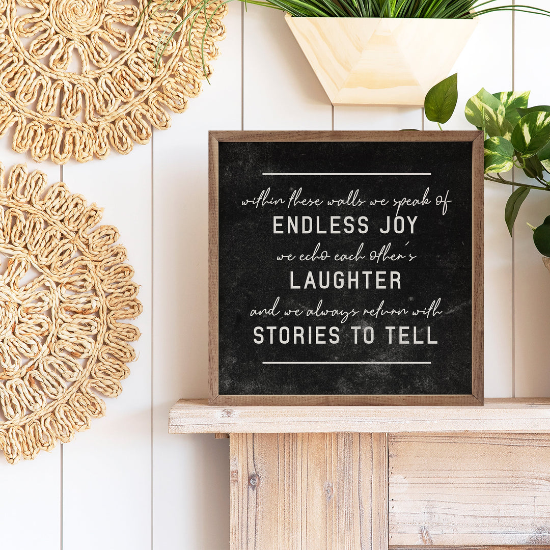 Endless Joy Laughter Stories To Tell Lines Black