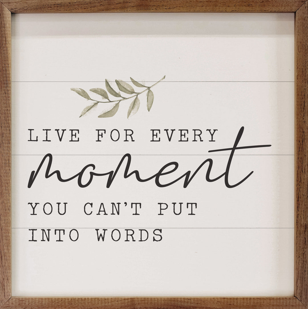 Live For Every Moment Greenery White