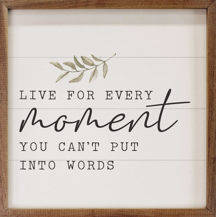 Live For Every Moment Greenery White
