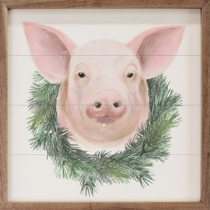 Pig Wreath White