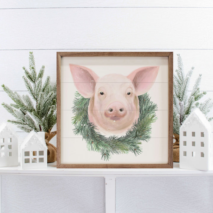 Pig Wreath White