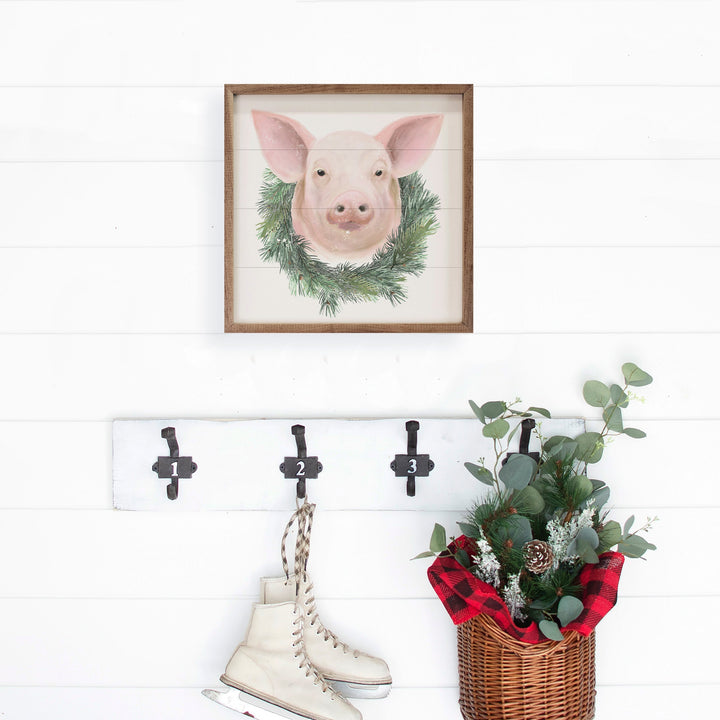 Pig Wreath White