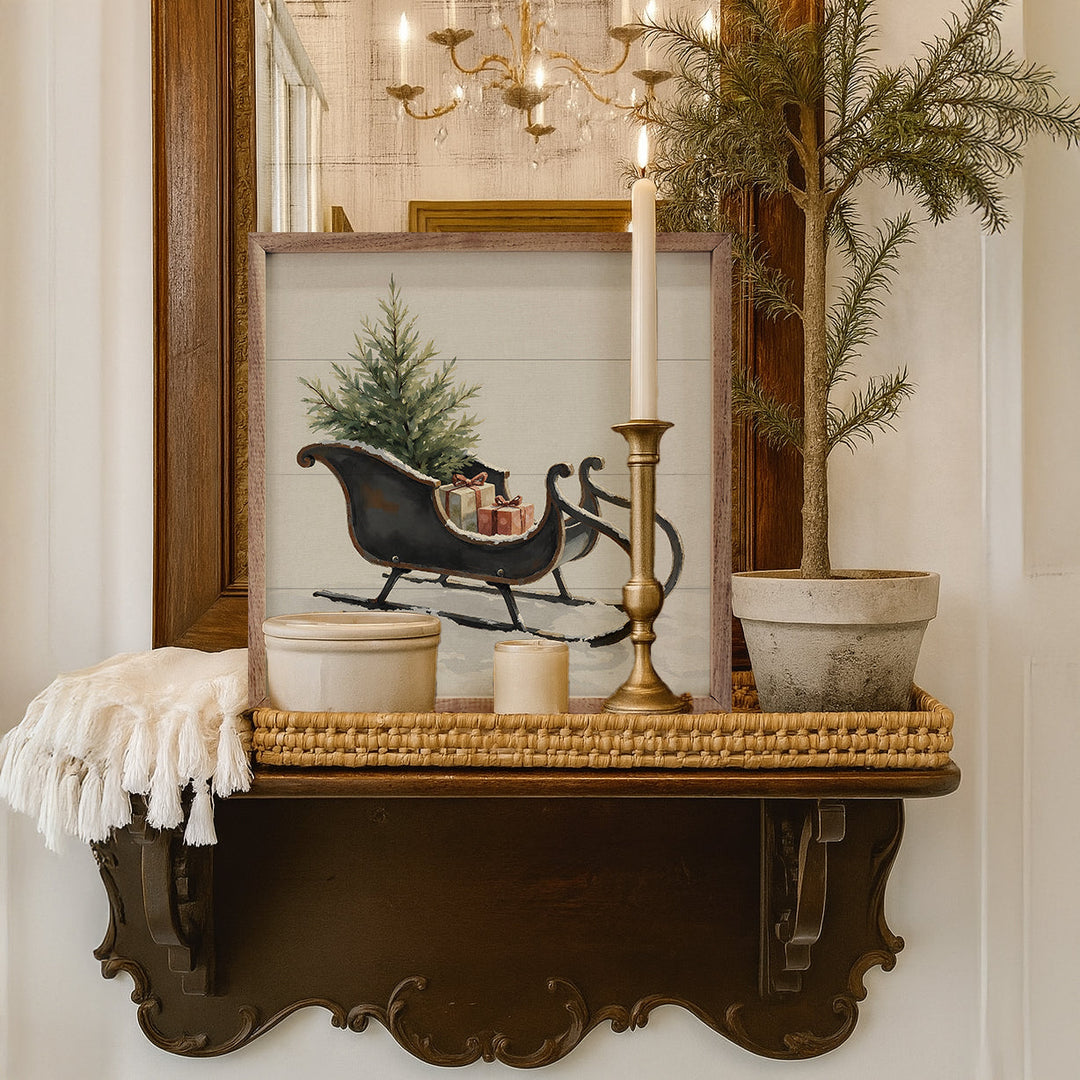 Vintage Black Sleigh