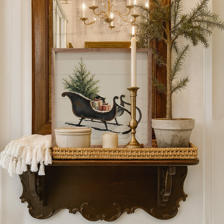 Vintage Black Sleigh