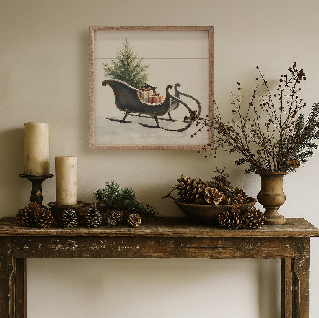 Vintage Black Sleigh