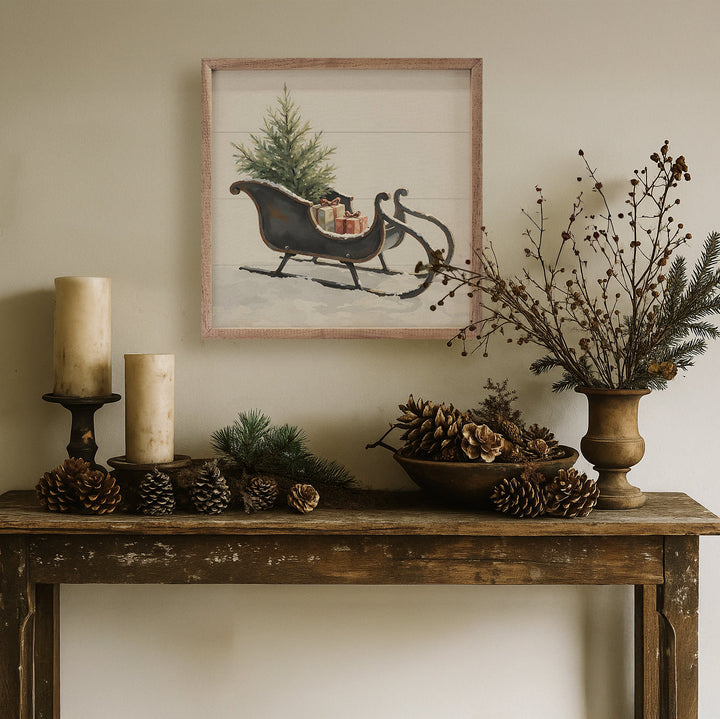 Vintage Black Sleigh