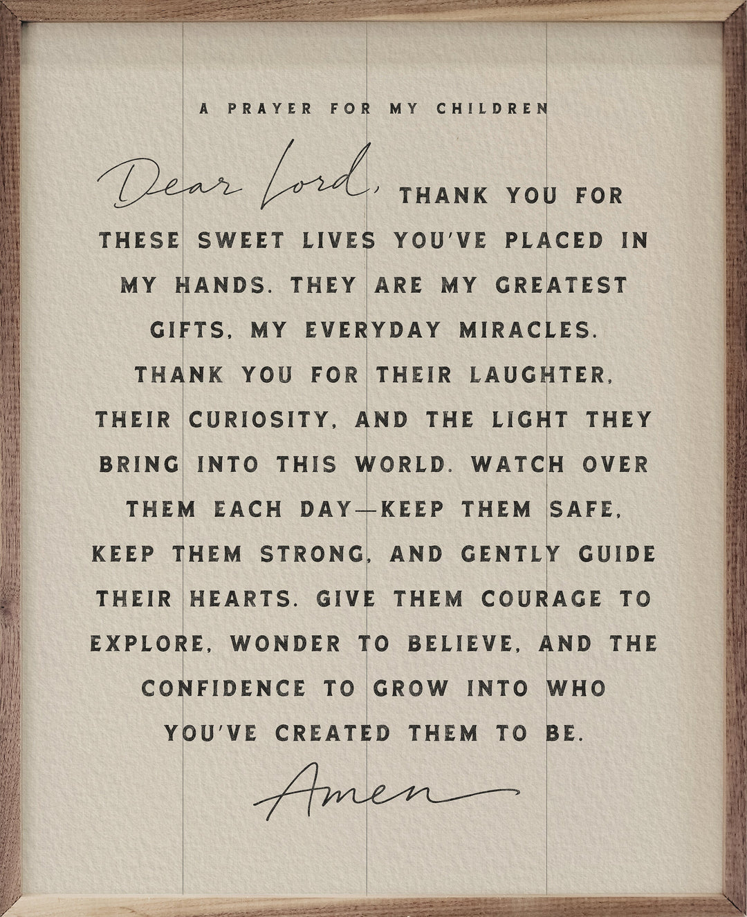A Prayer For My Children